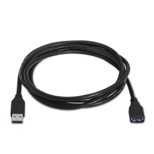Nanocable - Cable alargador USB 3.0 de 1m conexión A/M-A/H - color NEGRO  108999