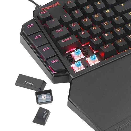 Redragon - DITI Mini Teclado Mecánico Gaming RGB Keypad Negro