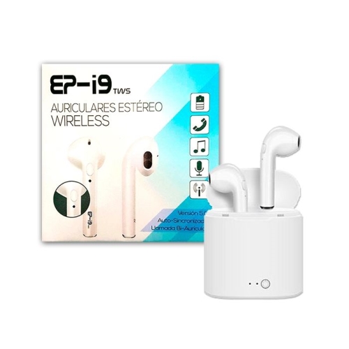TWS - Auriculares EP-I9 Estéreo Wireless - Bluetooth 5.0 - Compatibles con Android e iOS