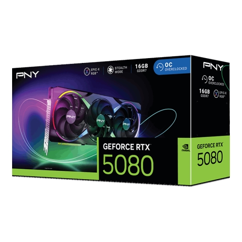 PNY GeForce RTX 5080 ARGB OC Triple Fan 16GB GDDR7