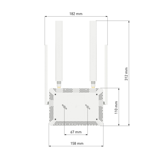 Keenetic Runner 4G - 4G Router N300 - 2 antenas Wifi - 2 antenas LTE - 4xRJ45 100Mbps - Mesh Wifi System - KeeneticOS