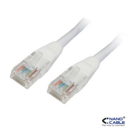 Nanocable - Cable de red latiguillo UTP CAT.5e de 0,5m - color Blanco