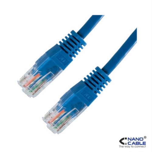 Nanocable - Cable de red latiguillo UTP CAT.5e de 10m - color Azul