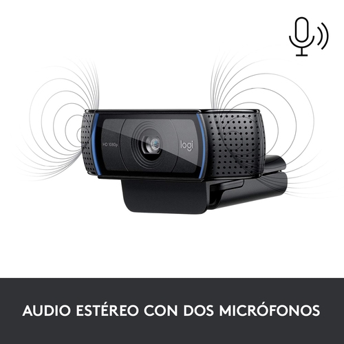 Logitech HD Pro Webcam C920 - Cámara web - color - 1920 x 1080 - audio - USB 2.0 - H.264