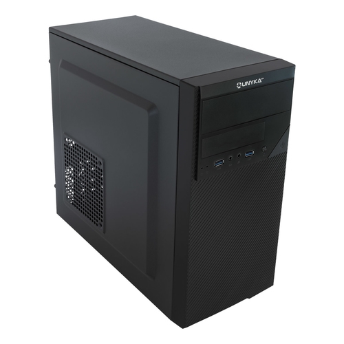 Caja microATX Unykach Aero C20 - FA 500w - 2 x USB 3.0, Audio y Microfono frontal - Color Negro - 420x235x440 mm