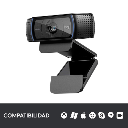 Logitech HD Pro Webcam C920 - Cámara web - color - 1920 x 1080 - audio - USB 2.0 - H.264