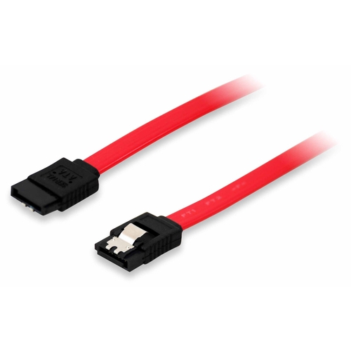 Equip - Cable SATA II - Con clip de seguridad - 0,5m - Rojo