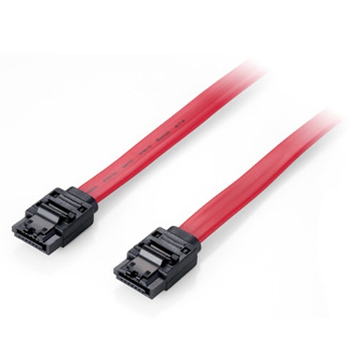 Equip - Cable SATA III - Con clip de seguridad - 0,5m - Rojo