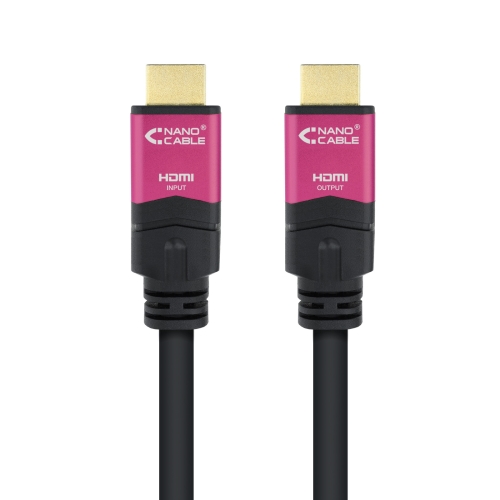 Nanocable - Cable HDMI V2.0 4K@60Hz 18 Gbps con repetidor A/M-A/M - Negro - 15m