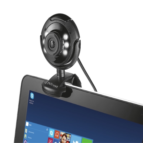 Trust - Webcam con micrófono Spotlight Pro 1,3MP - Con LEDs para poca luz
