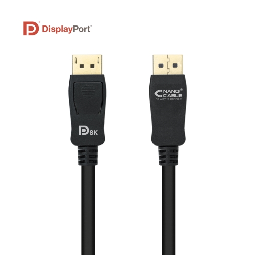 Nanocable - Cable DisplayPort 1.4 Certificado VESA DP/M-DP/M - Negro - 1.0m