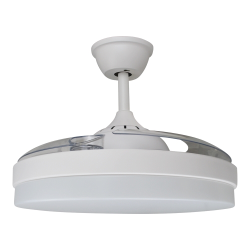 Ventilador Tahití - Techo - 1060 mm - Mando a distancia - 6 velocidades - Motor DC - Luz LED integrada - Acabado en blanco