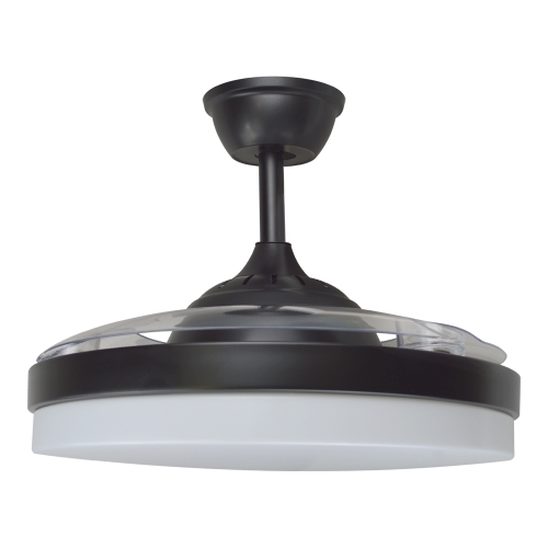 Ventilador Tahití - Techo - 1060 mm - Mando a distancia - 6 velocidades - Motor DC - Luz LED integrada - Acabado en negro