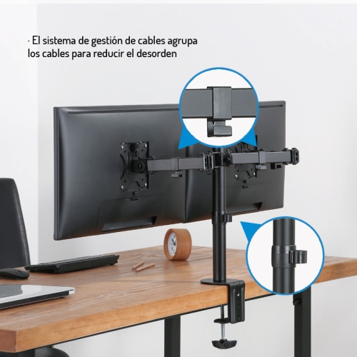 TooQ Soporte de Mesa Giratorio e Inclinable para Pantalla (Monitor / TV  Plasma / LCD / LED) 13-32, de Un Brazo, max 8 kg