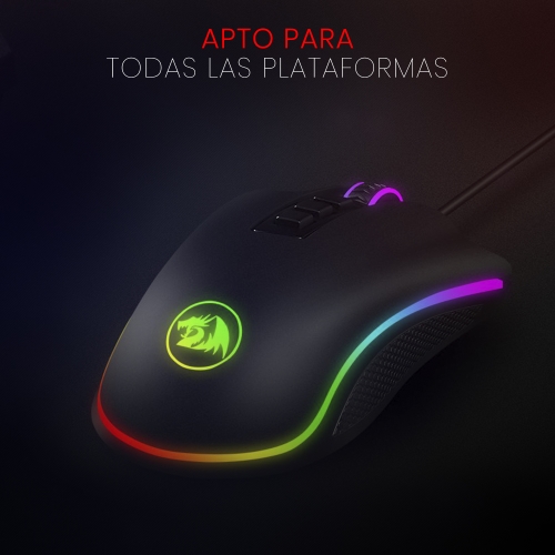 Redragon - COBRA FPS Ratón Gaming RGB Negro