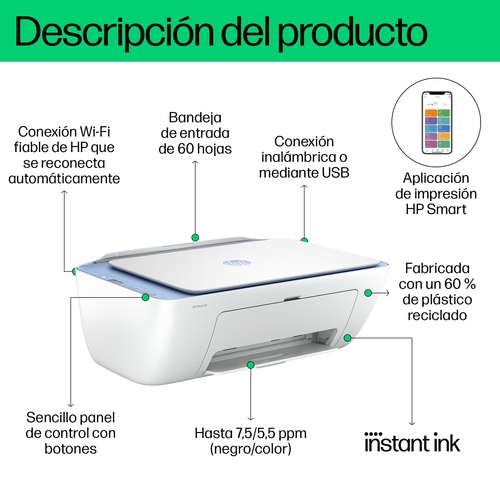 HP DESKJET 2822E - MULTIFUNCION TINTA - WIFI